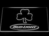 Bud Light Shamrock (2) LED Neon Sign USB - White - TheLedHeroes