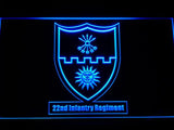 22th Infantry Regiment LED Neon Sign USB - Blue - TheLedHeroes