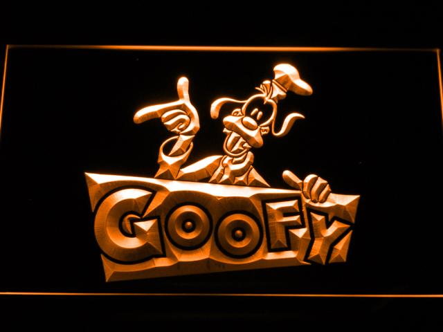 Disney Goofy LED Neon Sign USB - Orange - TheLedHeroes