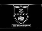 FREE 22th Infantry Regiment LED Sign - White - TheLedHeroes