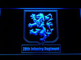 28th Infantry Regiment LED Neon Sign Electrical - Blue - TheLedHeroes