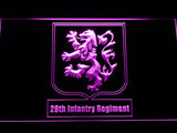 28th Infantry Regiment LED Neon Sign USB - Purple - TheLedHeroes