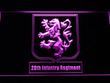 FREE 28th Infantry Regiment LED Sign - Purple - TheLedHeroes