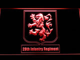 28th Infantry Regiment LED Neon Sign USB - Red - TheLedHeroes