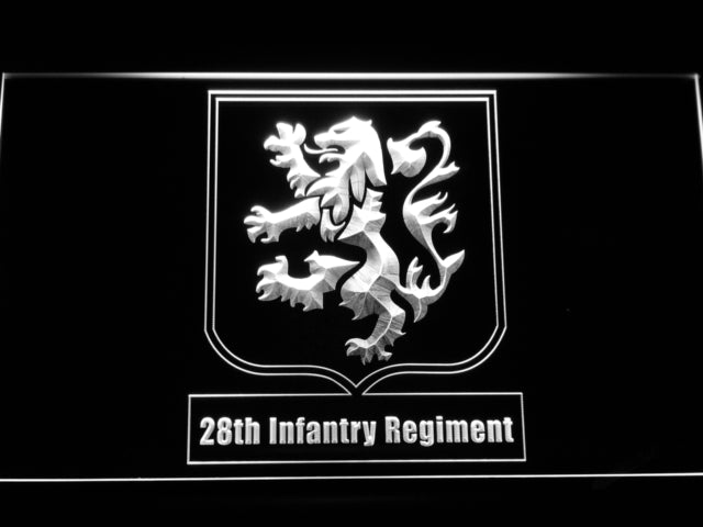 FREE 28th Infantry Regiment LED Sign - White - TheLedHeroes