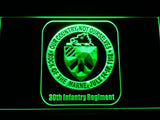 30th Infantry Regiment LED Neon Sign USB - Green - TheLedHeroes