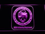 FREE 30th Infantry Regiment LED Sign - Purple - TheLedHeroes