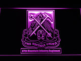 FREE 87th Mountain Infantry Regiment LED Sign - Purple - TheLedHeroes