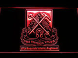 87th Mountain Infantry Regiment LED Neon Sign Electrical - Red - TheLedHeroes