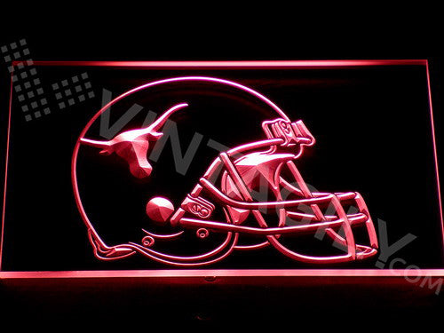 Texas Longhorns Helmet LED Sign - Red - TheLedHeroes