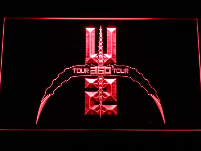 U2 Band 360 Tour LED Neon Sign Electrical - Red - TheLedHeroes