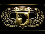 101st Airborne Division (2) LED Neon Sign USB - Yellow - TheLedHeroes