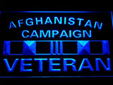 Afghanistan Campaign Veteran LED Neon Sign USB - Blue - TheLedHeroes