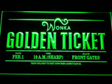 Charlie and the Chocolate Factory Golden Ticket LED Neon Sign USB - Green - TheLedHeroes