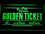 Charlie and the Chocolate Factory Golden Ticket LED Neon Sign Electrical - Green - TheLedHeroes