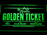 FREE Charlie and the Chocolate Factory Golden Ticket LED Sign - Green - TheLedHeroes