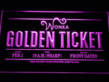 FREE Charlie and the Chocolate Factory Golden Ticket LED Sign - Purple - TheLedHeroes