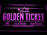 Charlie and the Chocolate Factory Golden Ticket LED Neon Sign USB - Purple - TheLedHeroes