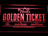 FREE Charlie and the Chocolate Factory Golden Ticket LED Sign - Red - TheLedHeroes