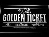 FREE Charlie and the Chocolate Factory Golden Ticket LED Sign - White - TheLedHeroes