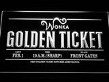 Charlie and the Chocolate Factory Golden Ticket LED Neon Sign USB - White - TheLedHeroes