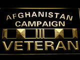 Afghanistan Campaign Veteran LED Neon Sign Electrical - Yellow - TheLedHeroes