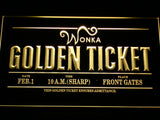 FREE Charlie and the Chocolate Factory Golden Ticket LED Sign - Yellow - TheLedHeroes