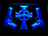 The Boondock Saints Veritas Aequitas LED Neon Sign USB - Blue - TheLedHeroes