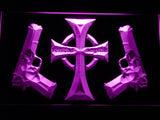 The Boondock Saints Veritas Aequitas LED Neon Sign Electrical - Purple - TheLedHeroes