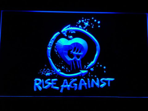 Rise Against LED Neon Sign USB - Blue - TheLedHeroes