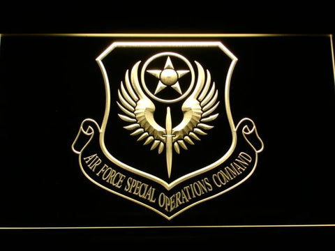 Air Force Special Operations Command LED Neon Sign USB - Yellow - TheLedHeroes