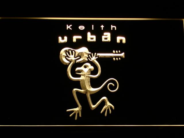 Keith Urban LED Neon Sign USB - Yellow - TheLedHeroes