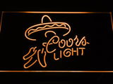 Coors Light Sombrero LED Neon Sign USB - Orange - TheLedHeroes