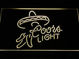 Coors Light Sombrero LED Neon Sign USB - Yellow - TheLedHeroes