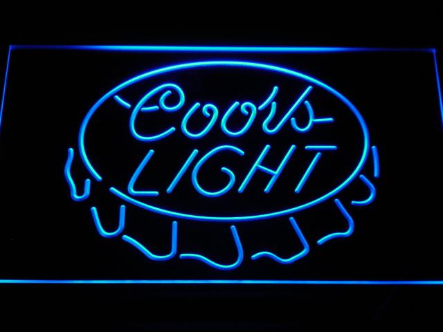 Coors Light Cap LED Neon Sign USB - Blue - TheLedHeroes