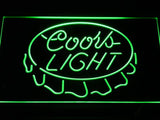 Coors Light Cap LED Neon Sign USB - Green - TheLedHeroes