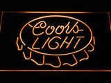 Coors Light Cap LED Neon Sign USB - Orange - TheLedHeroes