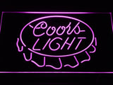 Coors Light Cap LED Neon Sign USB - Purple - TheLedHeroes