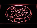 Coors Light Cap LED Neon Sign USB - Red - TheLedHeroes