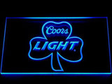 Coors Light Shamrock LED Neon Sign USB - Blue - TheLedHeroes