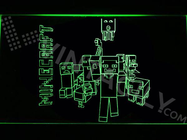 Minecraft 2 LED Neon Sign USB - Green - TheLedHeroes
