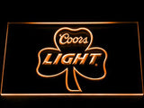 Coors Light Shamrock LED Neon Sign USB - Orange - TheLedHeroes