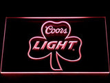Coors Light Shamrock LED Neon Sign Electrical - Red - TheLedHeroes