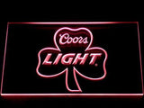 Coors Light Shamrock LED Neon Sign USB - Red - TheLedHeroes
