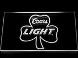 Coors Light Shamrock LED Neon Sign USB - White - TheLedHeroes