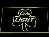 Coors Light Shamrock LED Neon Sign Electrical - Yellow - TheLedHeroes