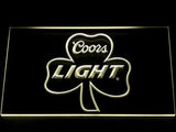 Coors Light Shamrock LED Neon Sign USB - Yellow - TheLedHeroes
