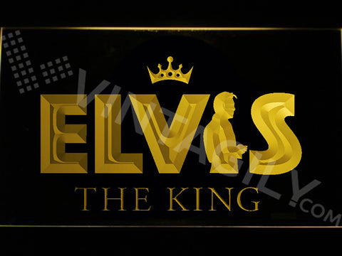 FREE Elvis The King LED Sign - Yellow - TheLedHeroes