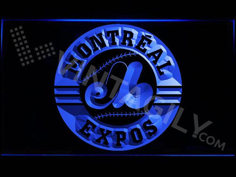Montreal Expos LED Neon Sign USB - Blue - TheLedHeroes
