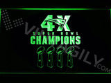 Patriots 4X Super Bowl Champions LED Sign - Green - TheLedHeroes